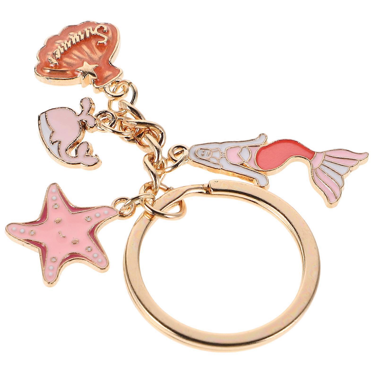 Whale Keychain Enameled Nautical Keyring for Key Accessory