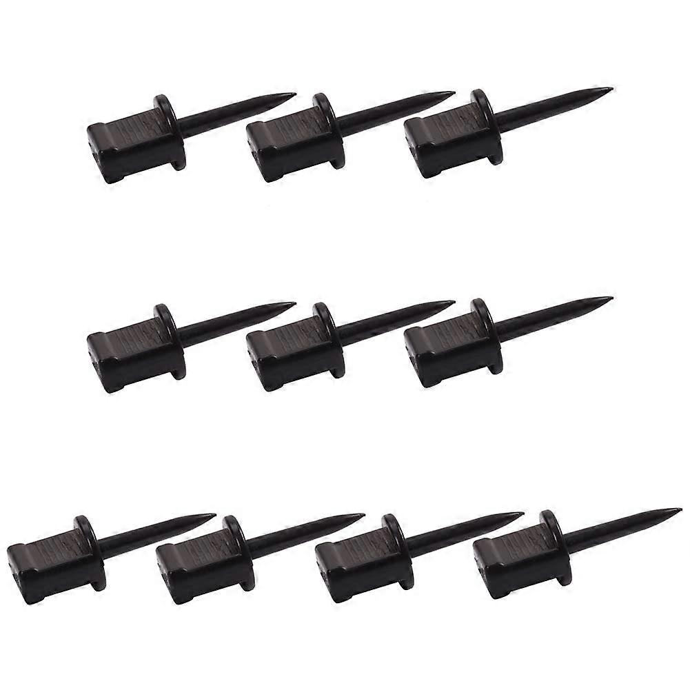 Target Face Pins Plastic Archery Target Paper Pins 10 Pieces Black 5.3 Cm For Target Papers