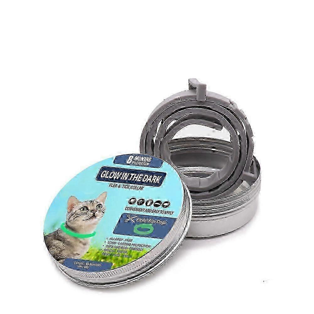 Yeni 8 Ay Pire ve Kene Önleme Yaka Kediler Köpek Koşum Sivrisinekler Kovucu Yaka Böcek Sivrisinekler Aydınlık Yaka