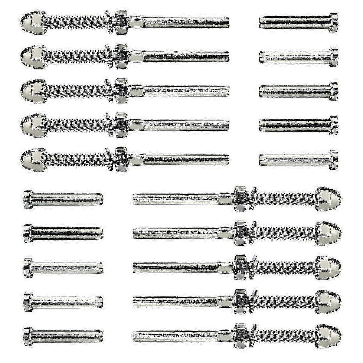 Stainless Steel Cable Railing End Fitting Kit with Pedal Ball 0.32cm Edition 0909