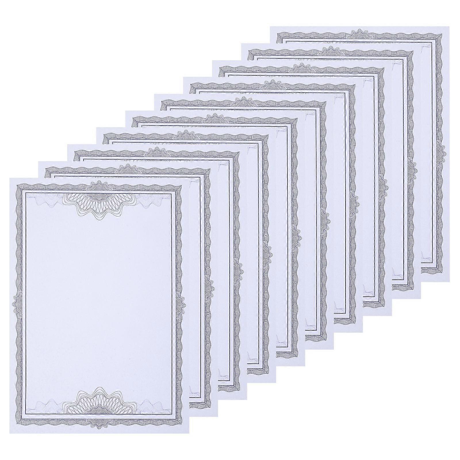 50 Sheets Blank Certificate Paper Printable Paper Award Paper Certificate Inner Paper for Office Use