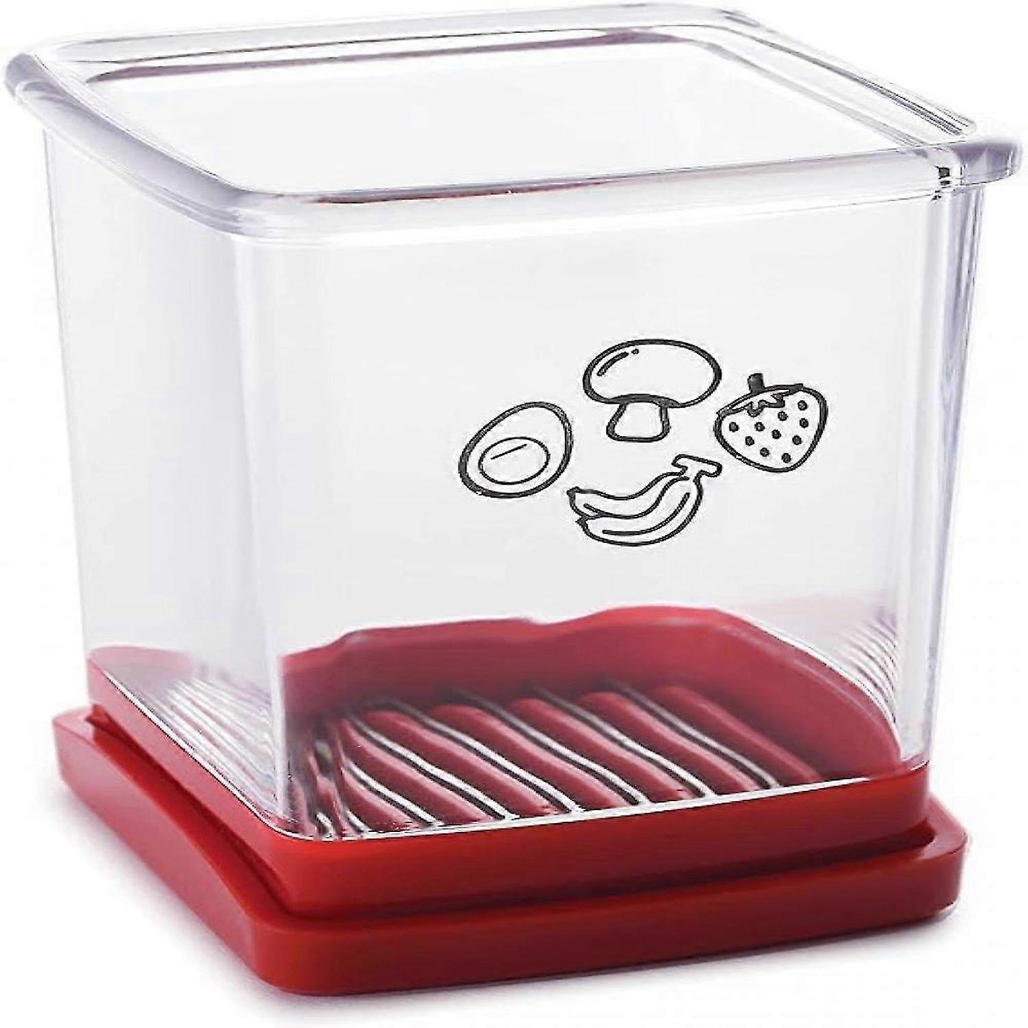 Speed Slicer with Push Plate, Red, 3"L x 3"W x 4.25"H -HK908