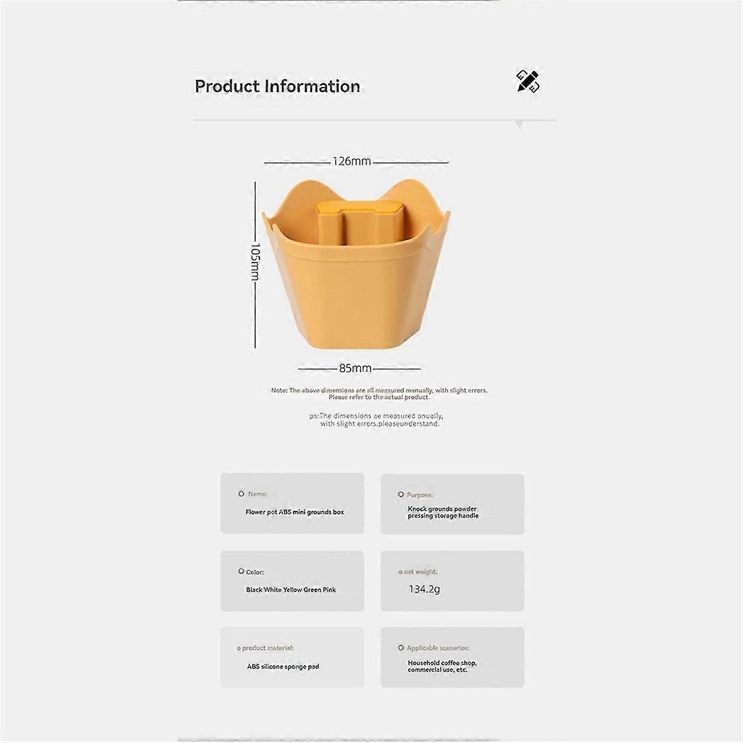 Coffee Grounds Bucket Polygons Espresso Grounds Dump Bin Yellow