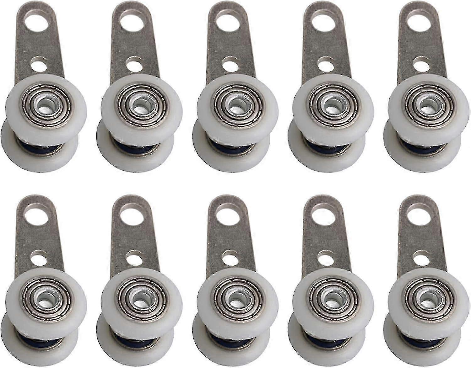 BQLZR 10-Piece Roller Set for Bay Windows and Sliding Doors - 4.5x1.9 Inch Metal/Plastic