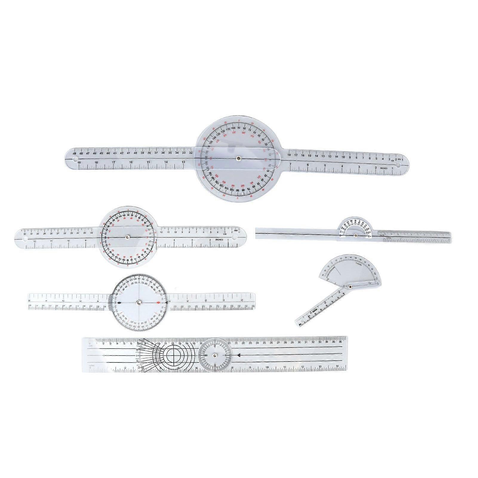 6PCS Medical Goniometer Set 6 8 10inch Multifunction Joint Goniometer Set for Physical Therapists Home Use and Students