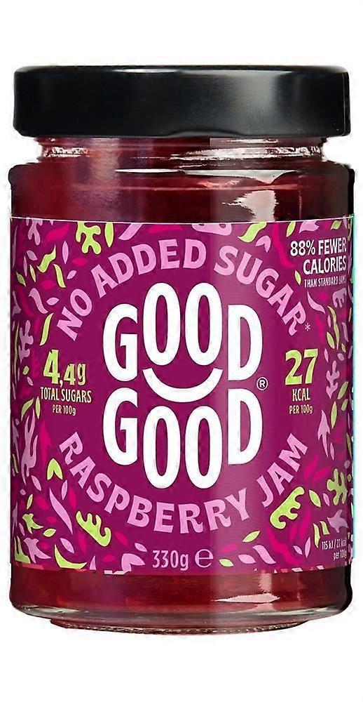 Good Good Raspberry Jam 330g - No Added Sugar - 6 Pack