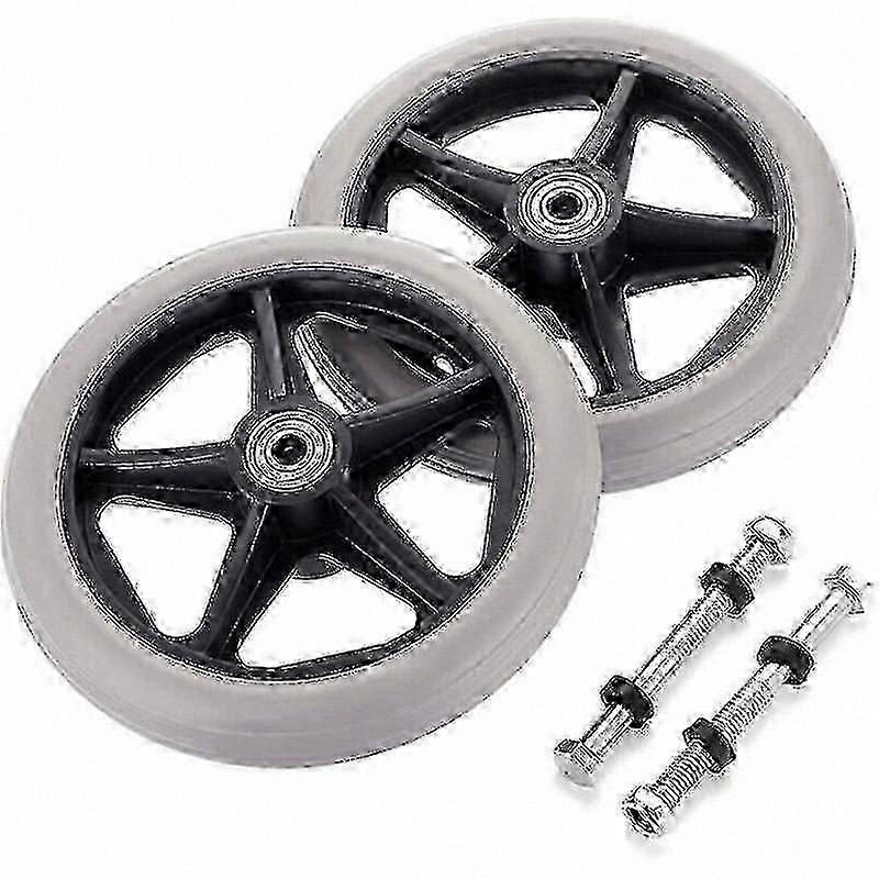 Universal 6-Inch Front Wheels for Rollator Walkers Replacement Casters