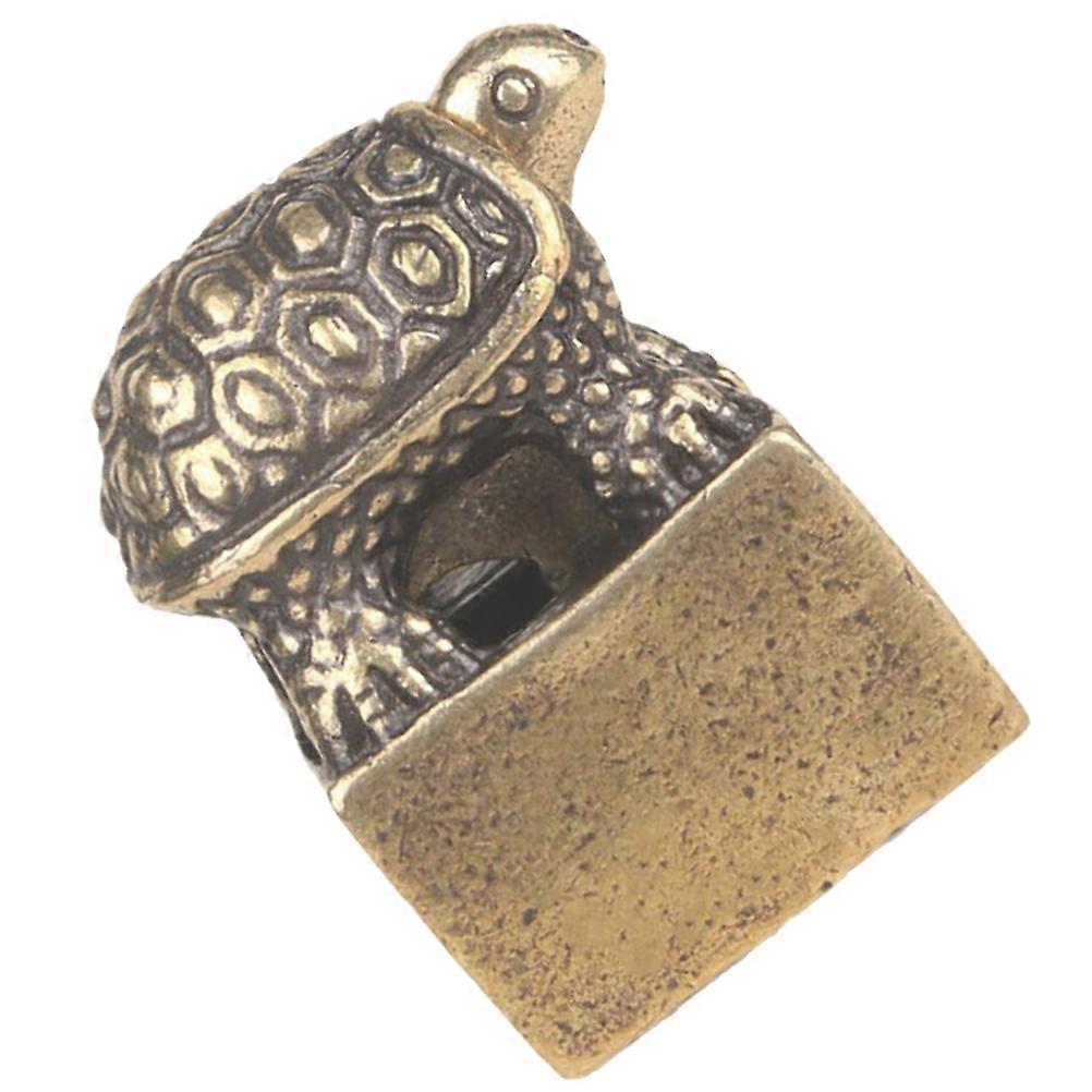 Decorative Brass Tortoise Statue for Home with Creative Stamp Small Figurine
