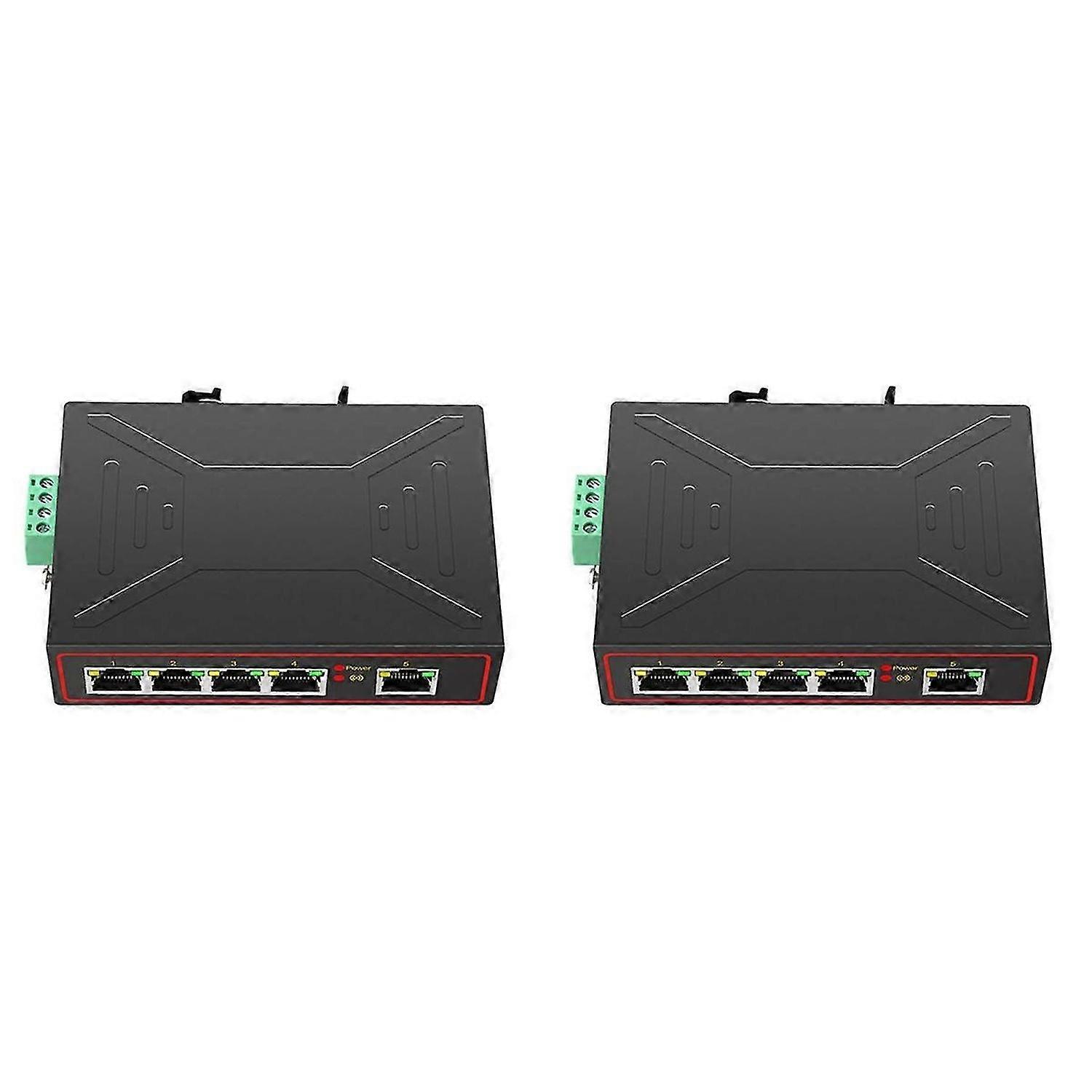 5Ports 100M Industrial Network Switch RJ45 Hub Internet Splitter RJ45
