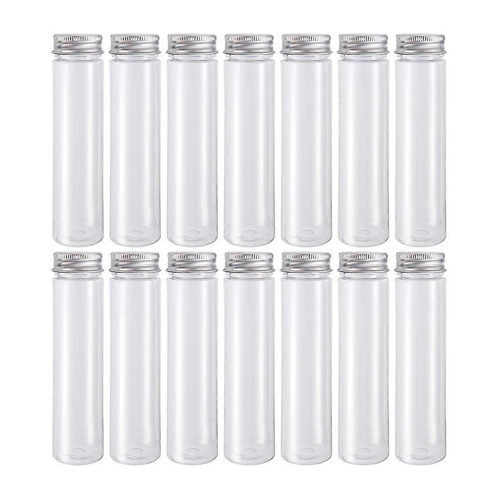 Clear Plastic Tube Flat Test Tubes for Laboratory Use Transparent Pet Plastic for Candy Storage 30Pcs