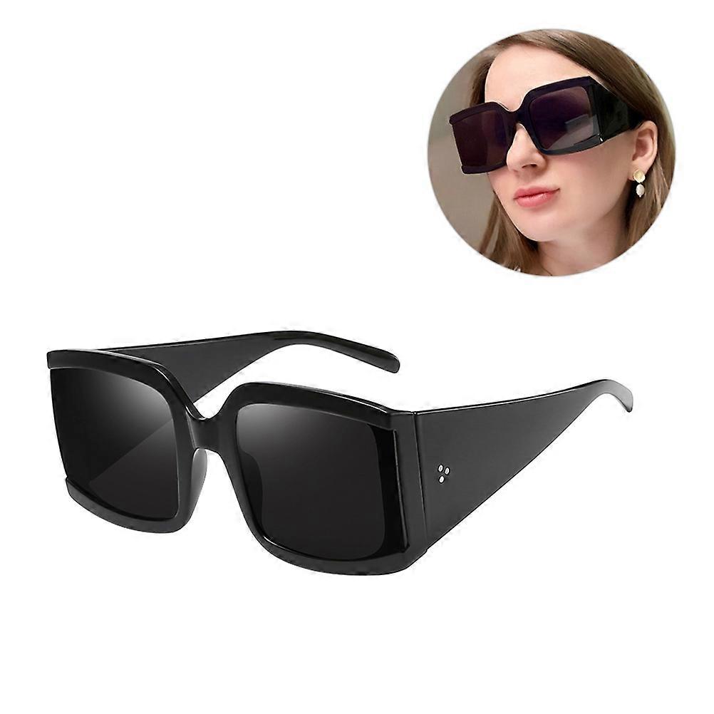 Summer Outdoor Sun Glasses Man Glasses for Protection 2Pcs Black Frame