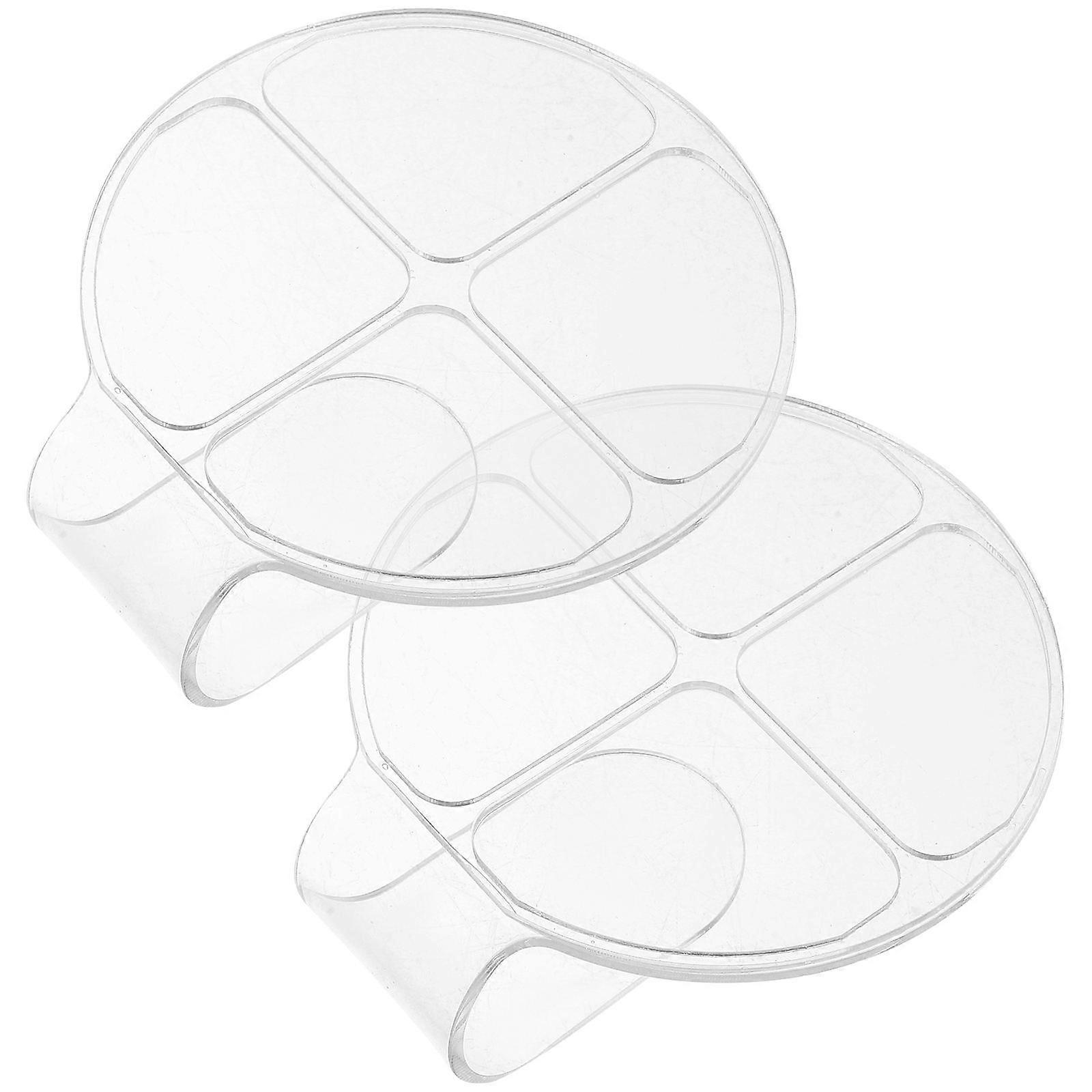 Makeup Mixing Palette Acrylic Foundation Tray for Precise Use 10Pcs