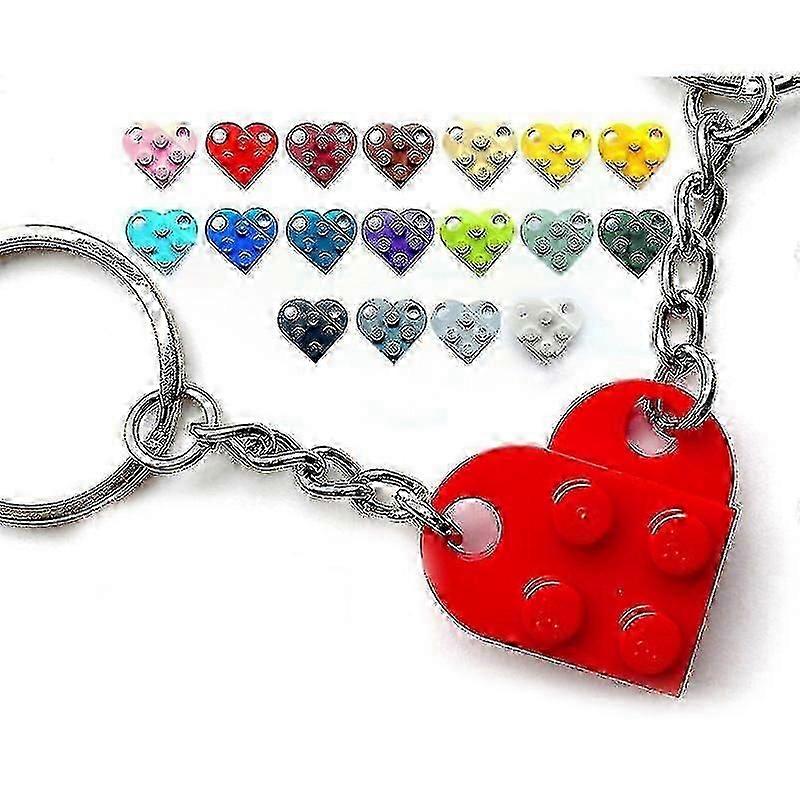 Heart Keyring,keychain Made With Lego Bricks Gift For Love