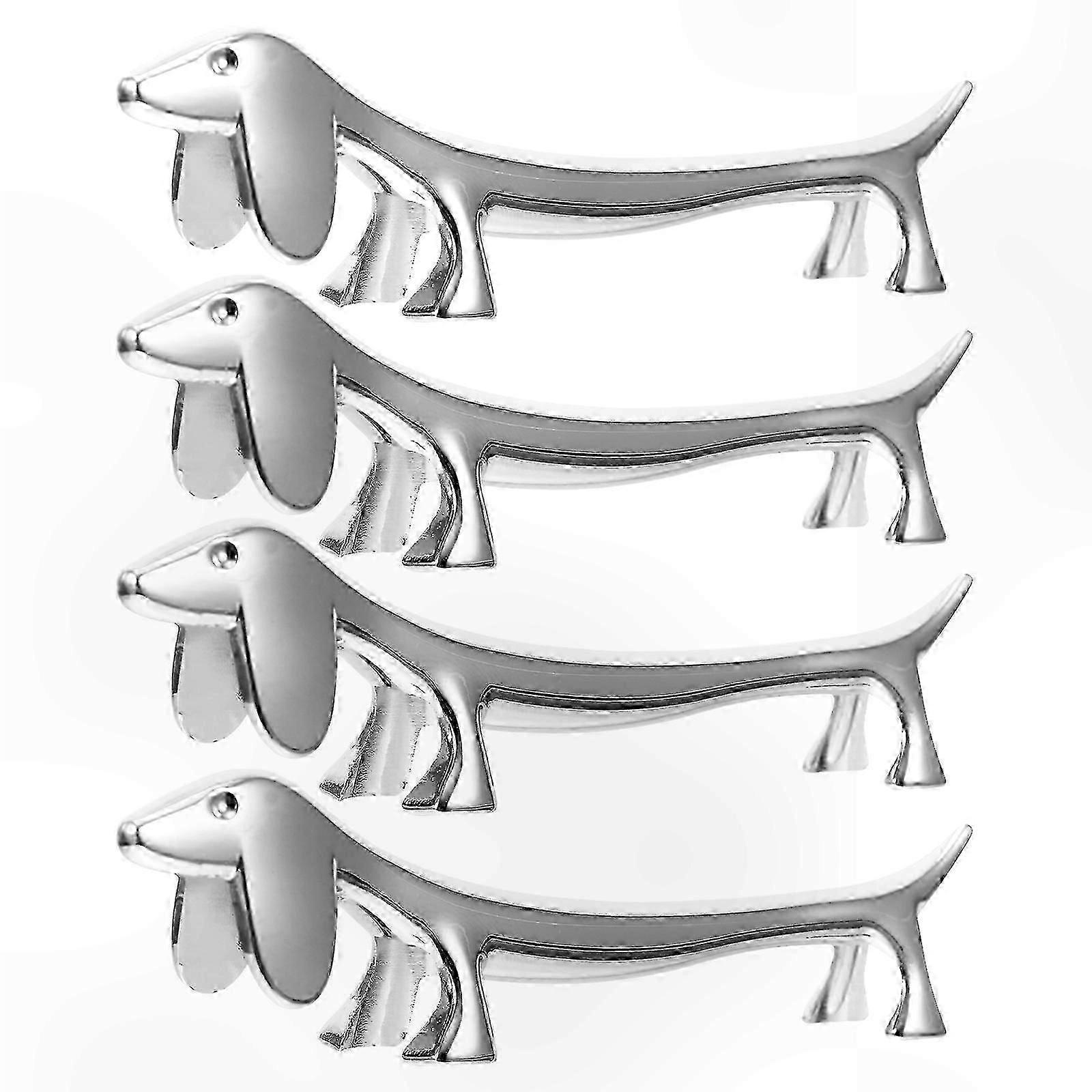 Four-Piece Animal-Print Flatware Holders for Table Decoration