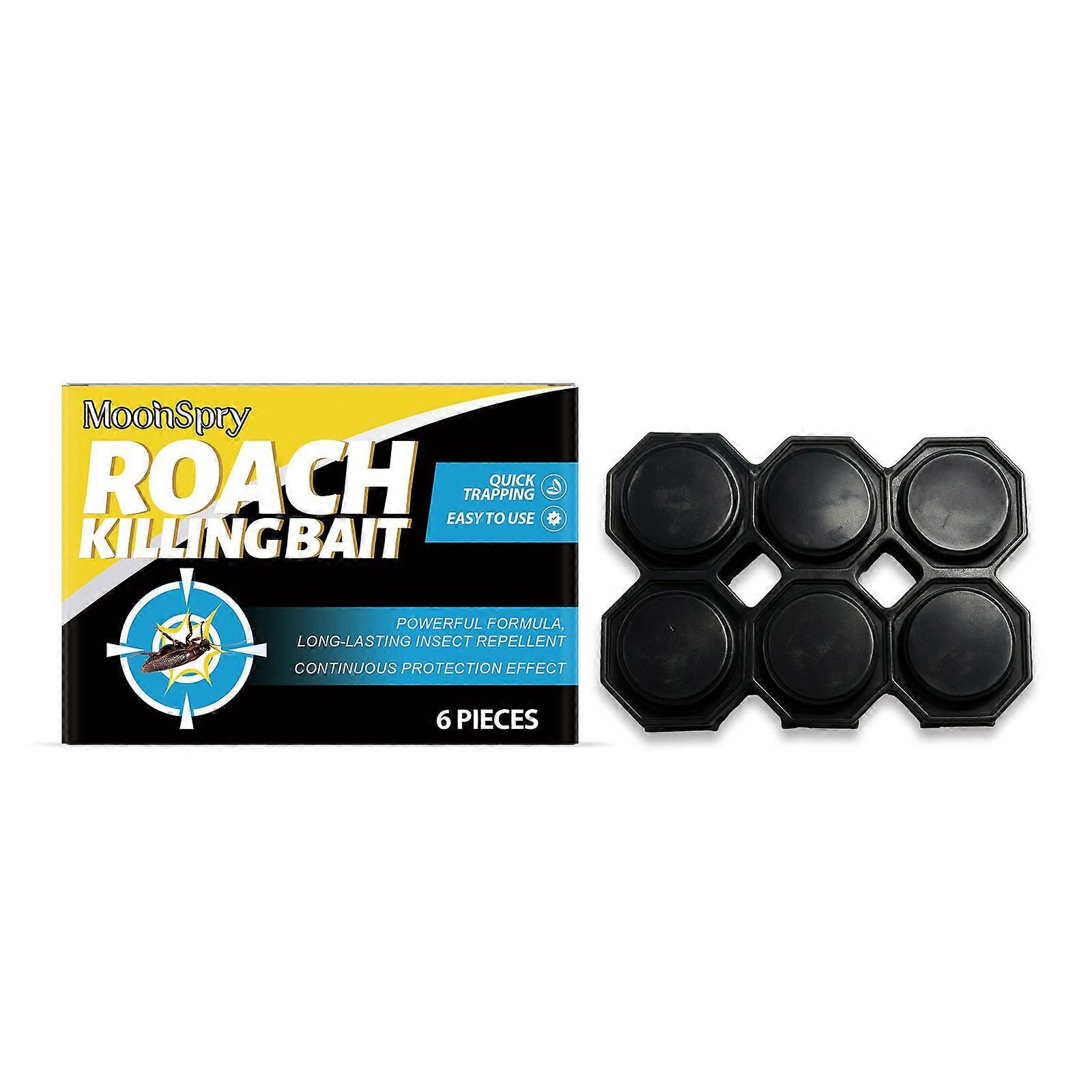 6PCS Roach Killing Bait, Large Roach Bait Station, Roach Killing Bait and Gel Effective Cockroach Repellent and Gel Suitable for Various Roaches Nests