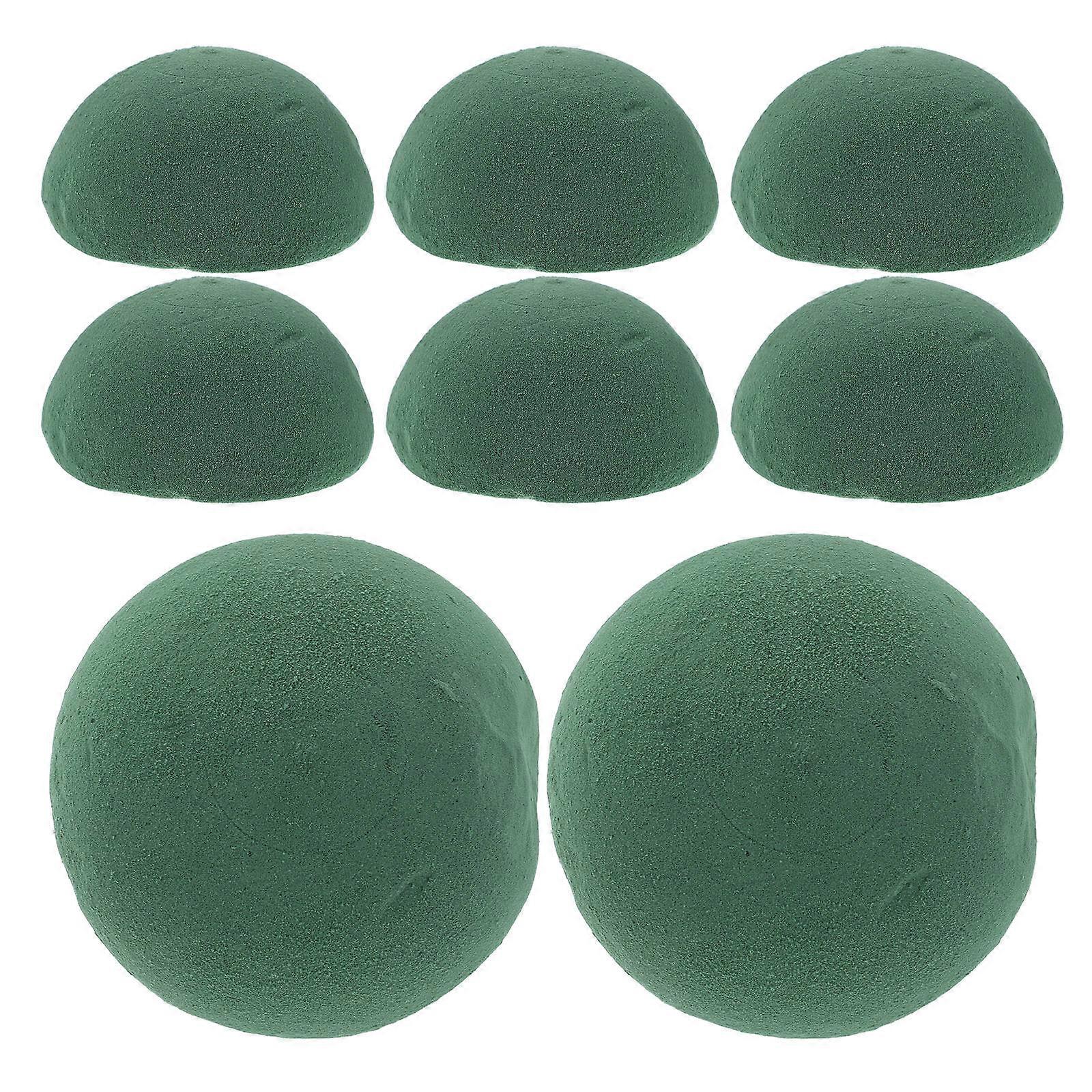 Green Foam Flower Blocks for DIY Craft 24Pcs Floral Half Spheres