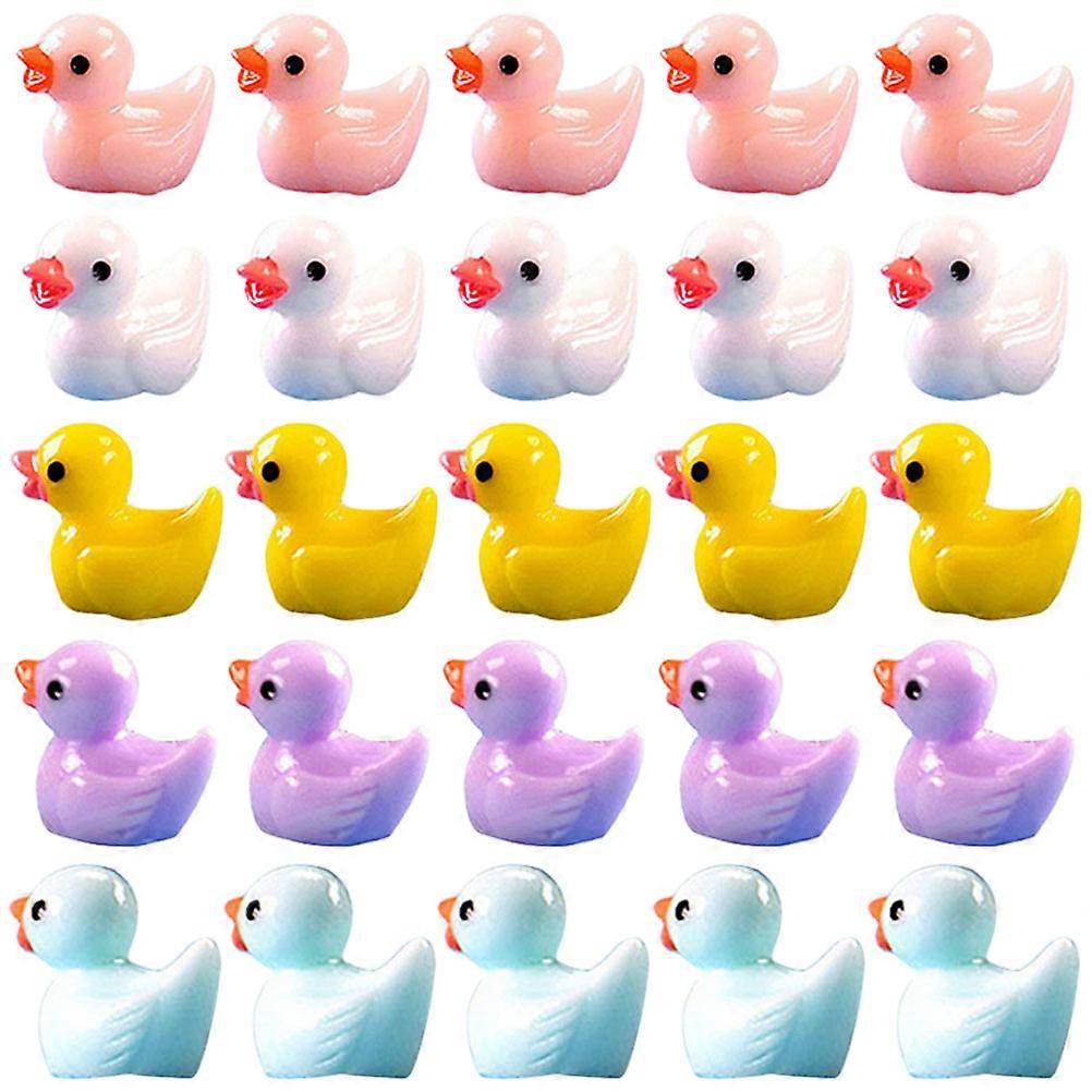 Resin Toy Micro Landscape Duck Decor for Desktop 90Pcs Ornament Set