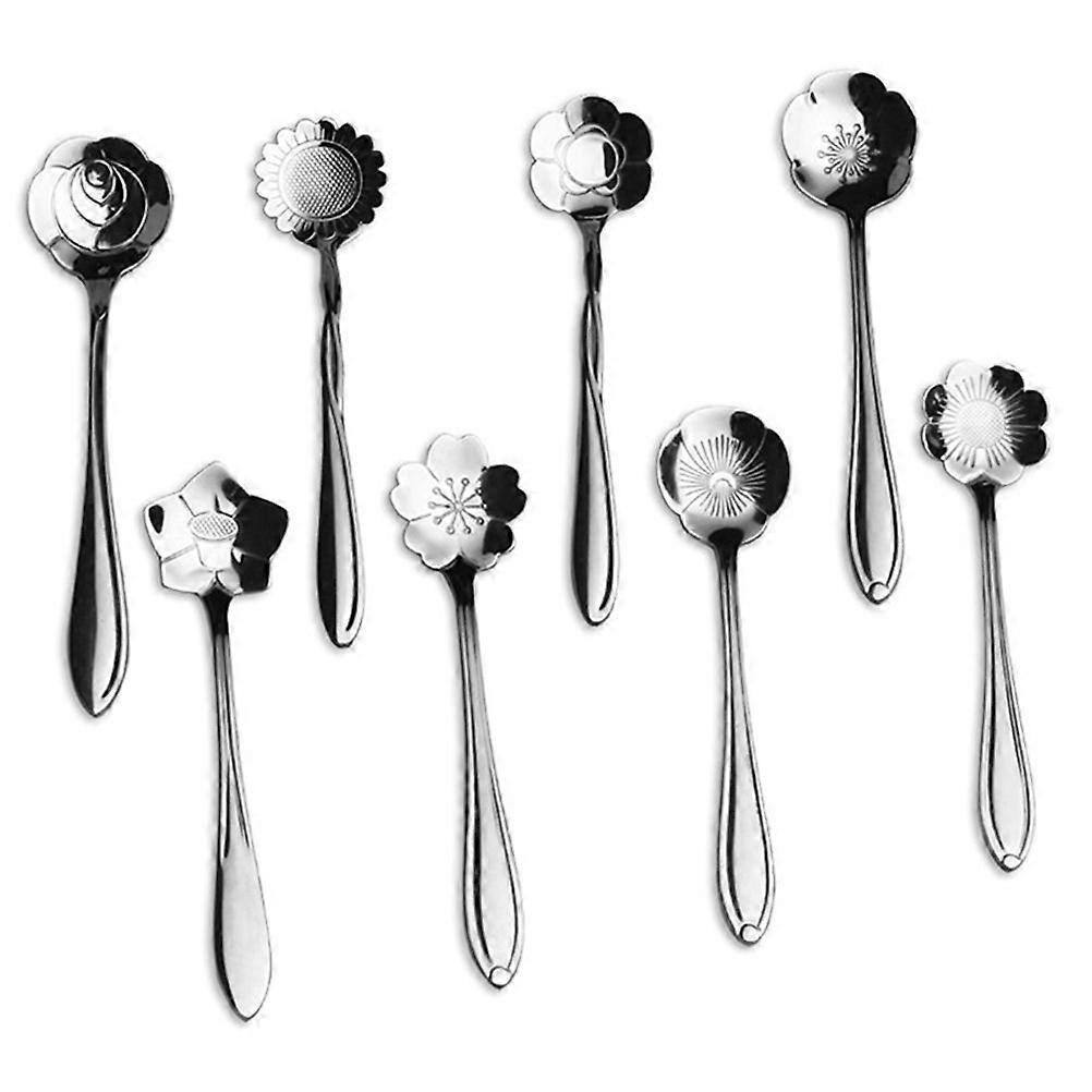 Stainless Steel Coffee Spoons for Drinking Silver