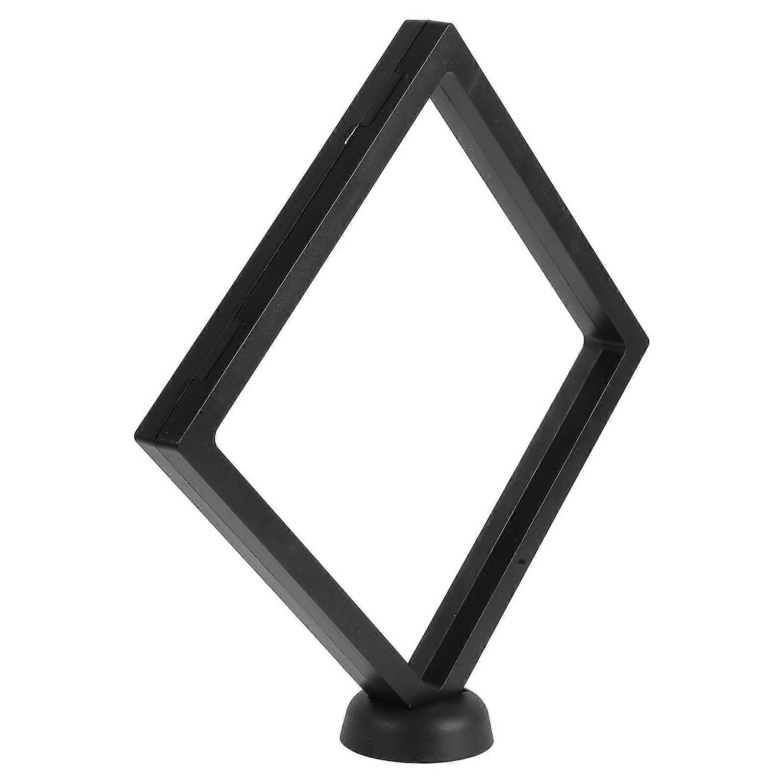 Floating Frame Shadow Box Coin Jewelry 3D Floating Frame Shadow Box Display Case Business Owners Square Black 18x18x2cm Enclose Items 1Set