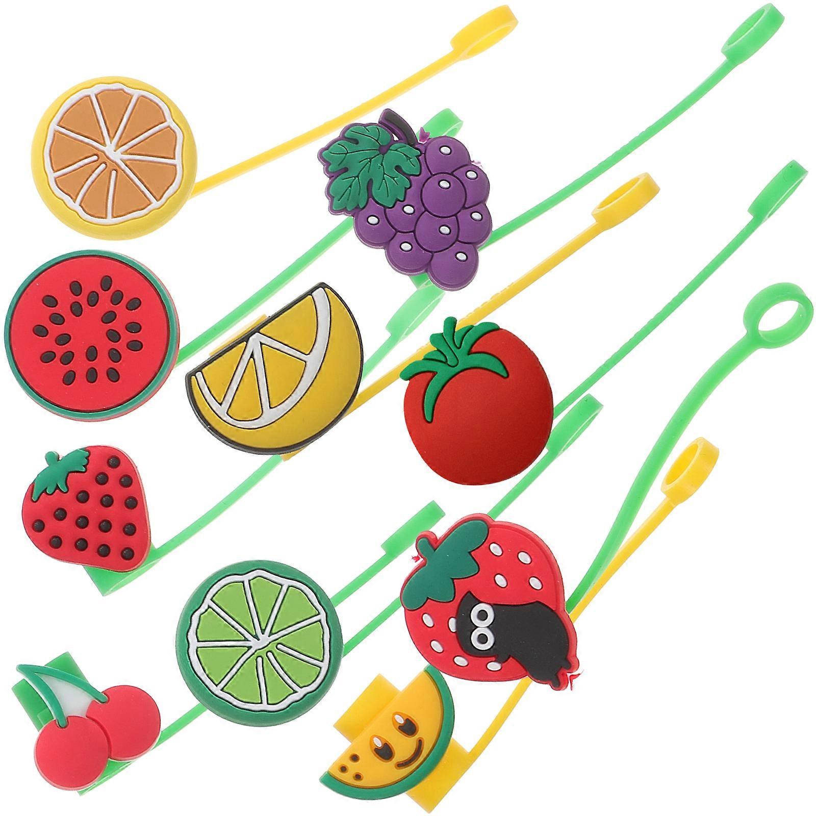 Reusable Drinking Straw Tips Protector Random Style For Adults And Families 10Pcs