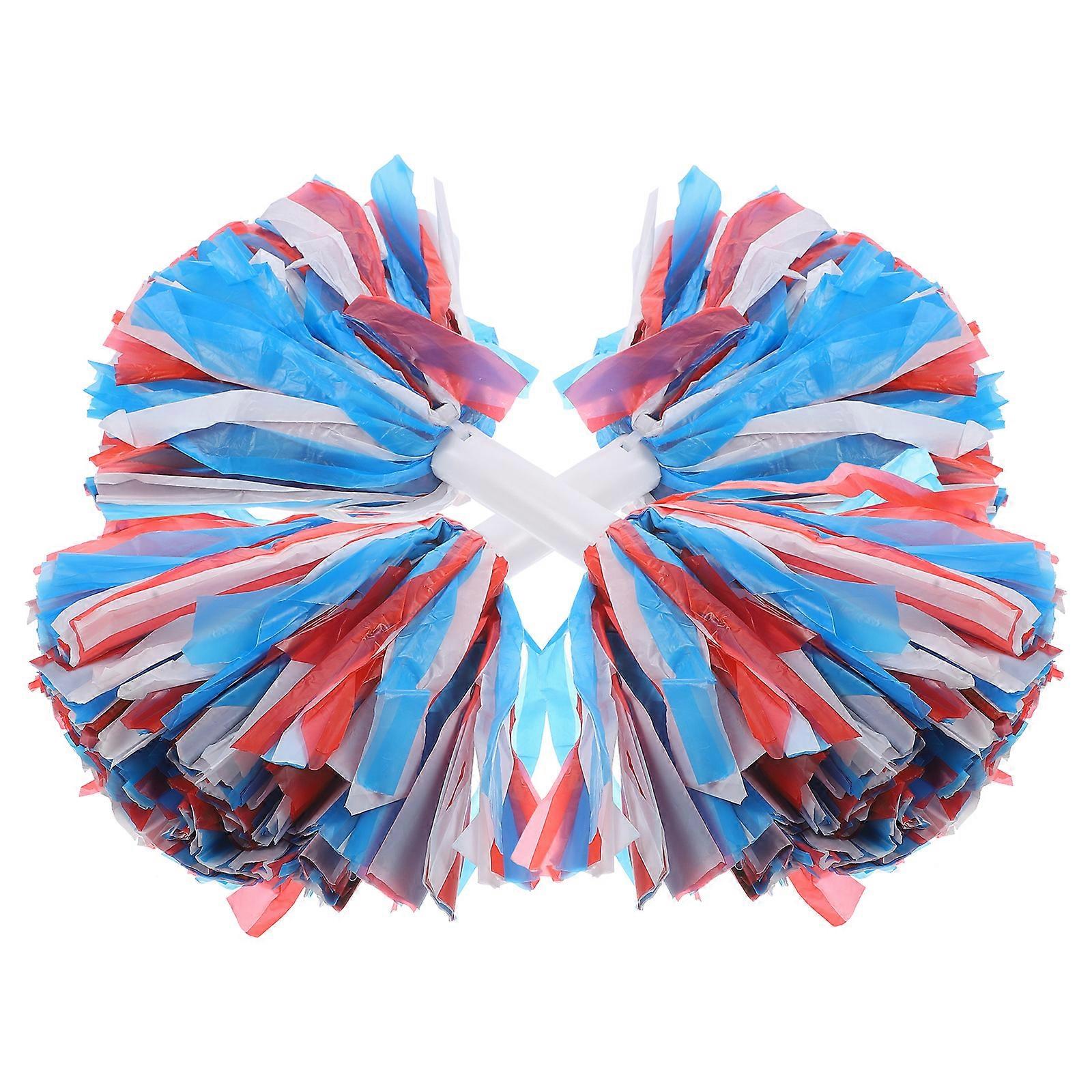 Cheer Pom Poms 2Pcs Team Spirit Enhancement Accessories Crafted from Pet and Pe for Atmosphere Creation