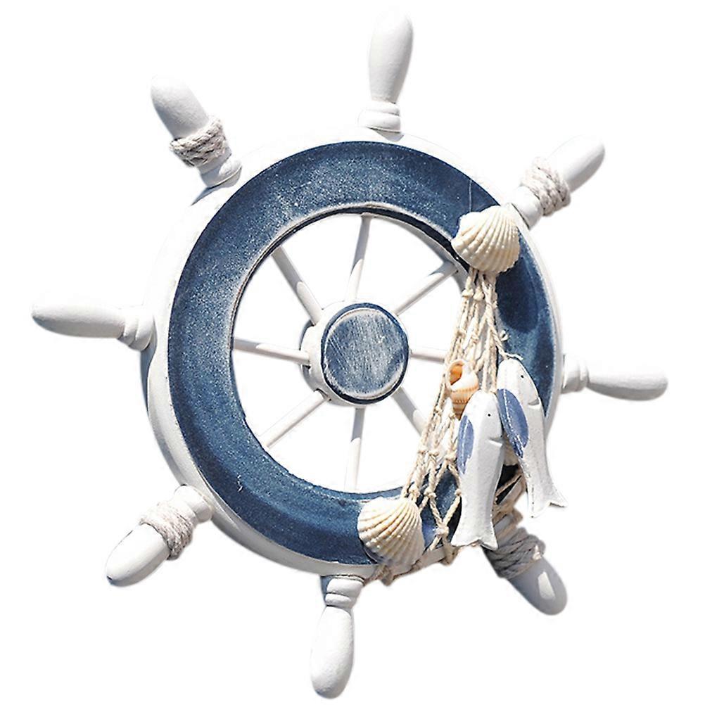 Mediterranean Style Decorative Ornaments Steering Wheel 2Pcs for Wall