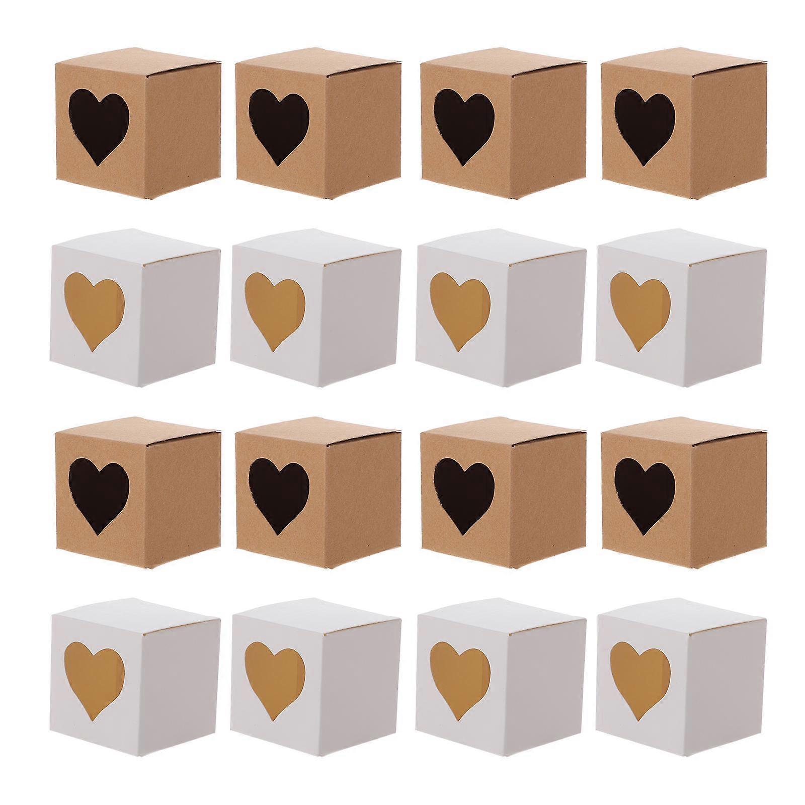 Gift Packaging Boxes Square Kraft Paper for Candy Storage 180Pcs