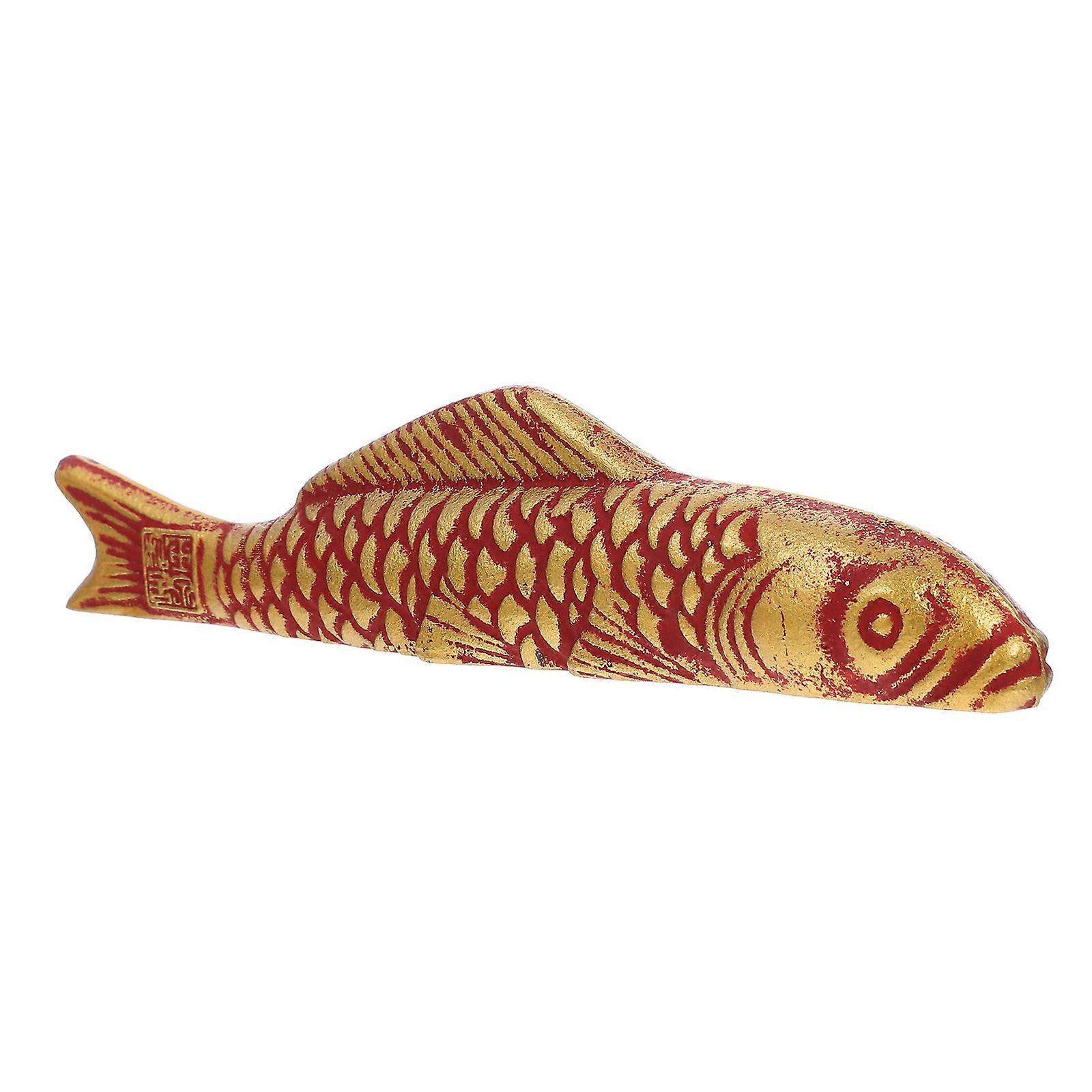 Carp Shape Paper Weight Chinese Style for Calligraphy 4Pcs Cast Iron