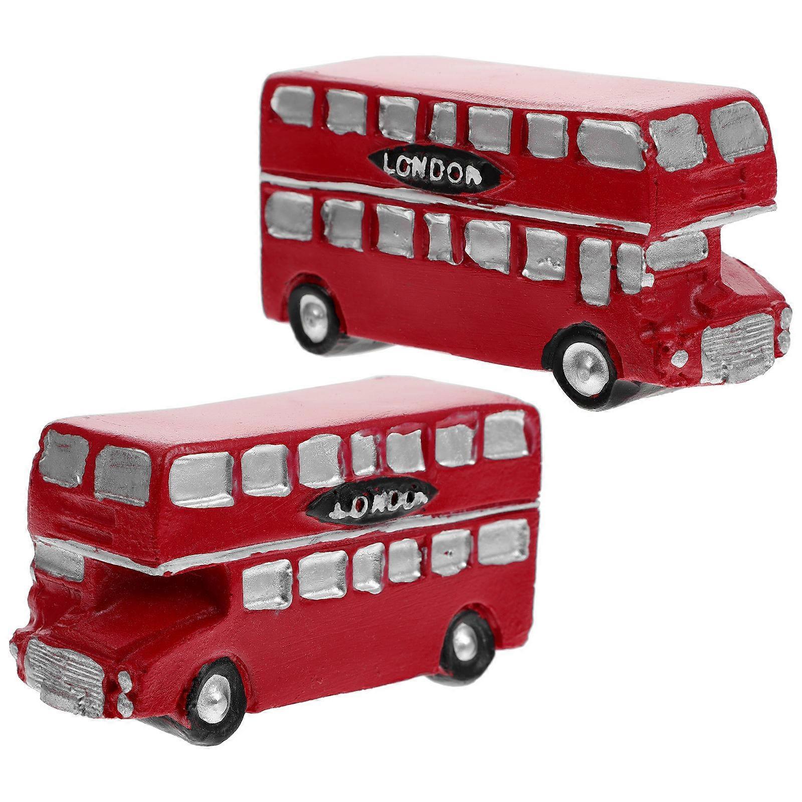 Miniature Retro Resin Model for Decor 4Pcs Vintage Style Ornaments