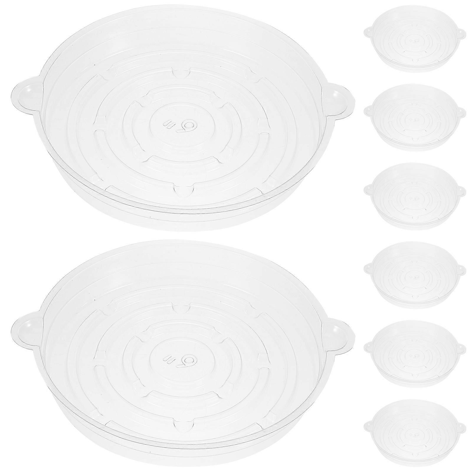 Plastic Planter Pot Saucers Plant Drip Trays for Storage 40Pcs