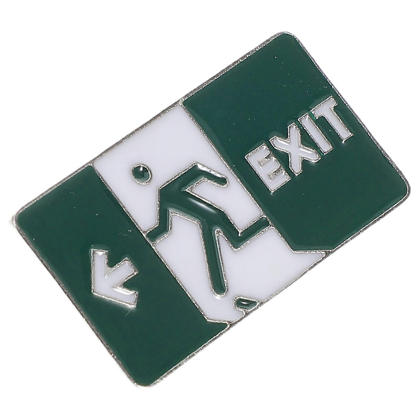 Exit Safety Glow in The Dark Lapel Pin for Coat 5Pcs Metal Brooch