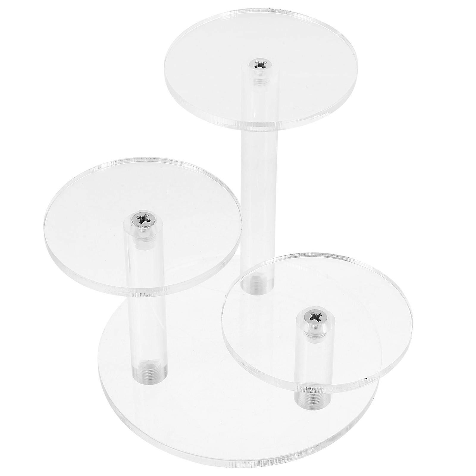 Acrylic Display Holder For Makeup Desktop Display 10.5X9.5X9.5CM Clear Decoration 3Pcs