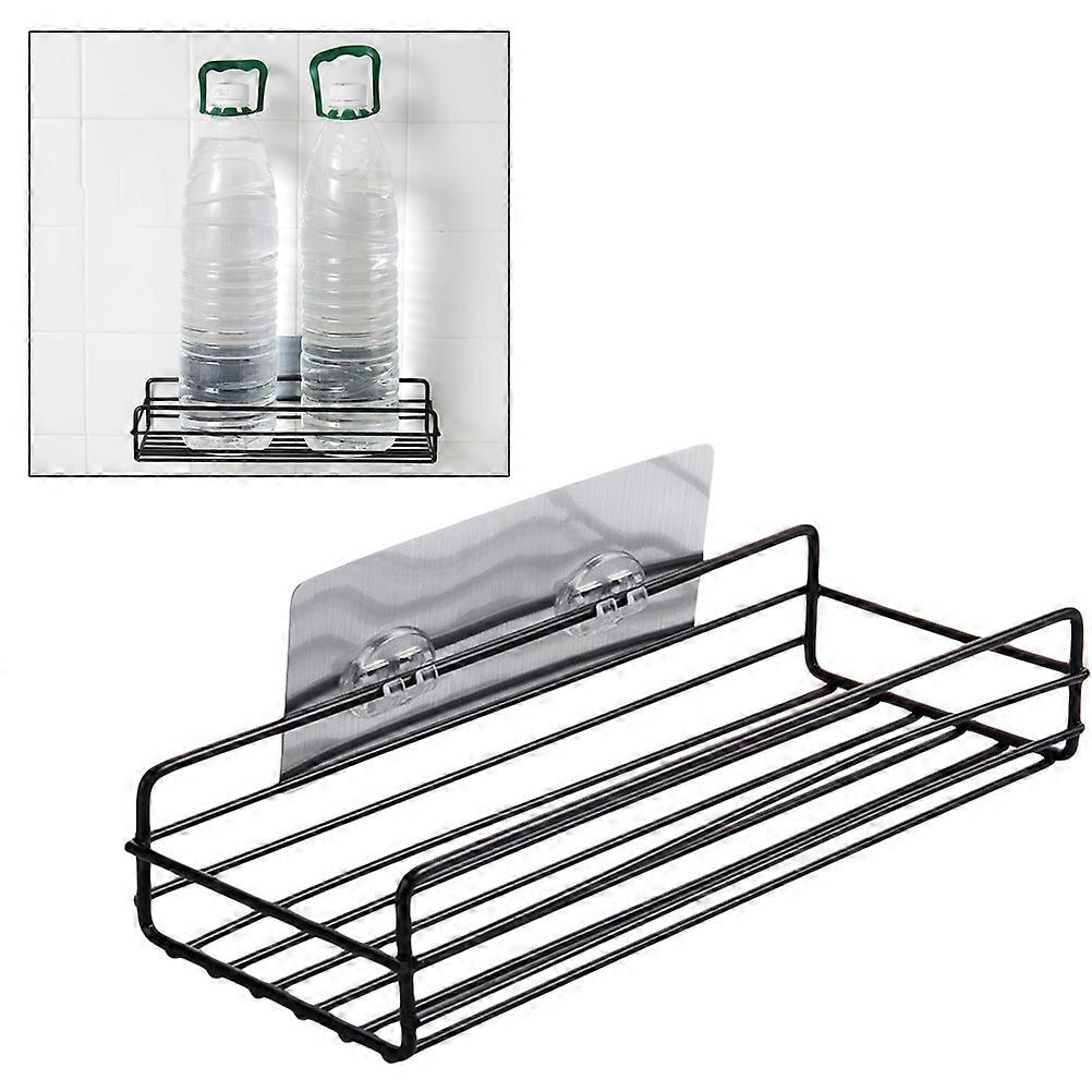 Wall Mount Rack for Storage 3Pcs Iron Storage Shelf Kitchen Bathroom Black