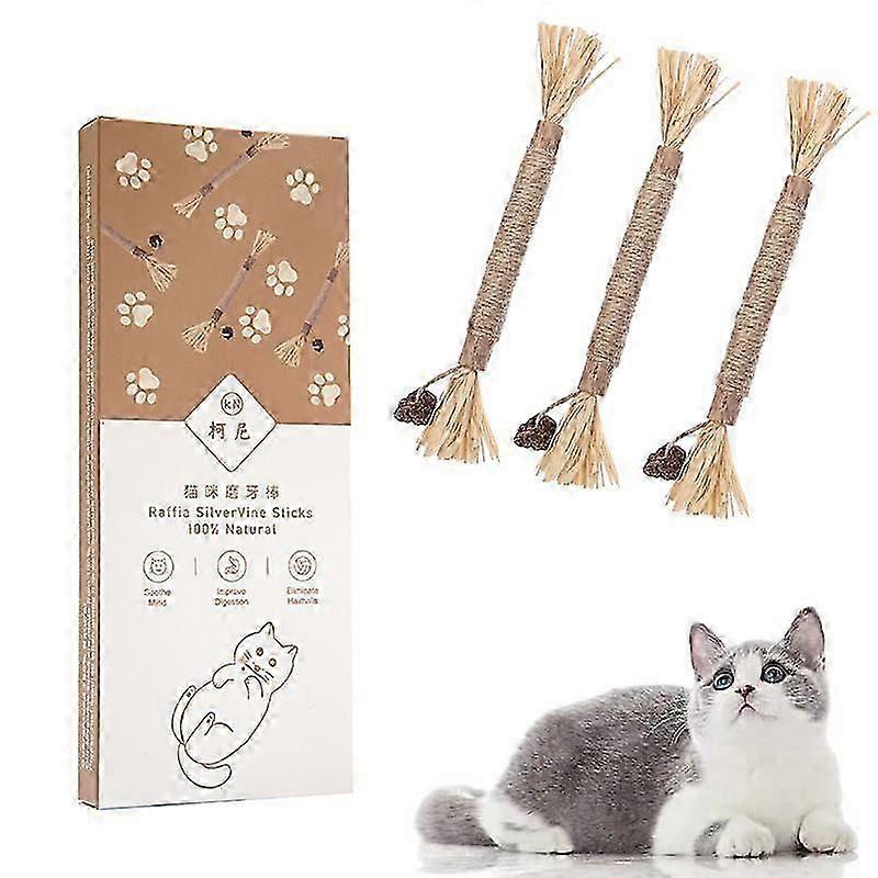 Pack Silvervine Sticks Cat Toy, Natural Chew Stick for Dental