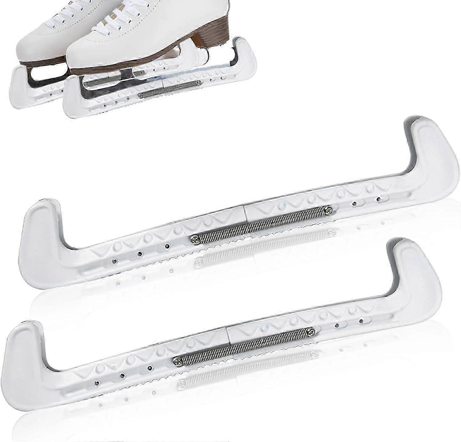 2025 1 Pair Adjustable Ice Skate Guards(White), Ice Skate Blade Guard, Ice Skate Blade Guard for Ice Hockey, Figure Skating