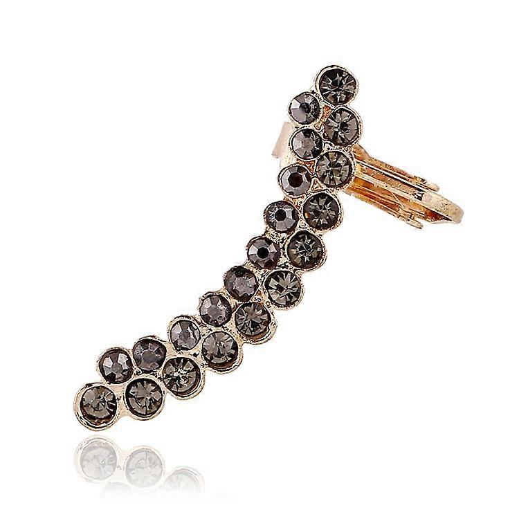 Nowe kolczyki ze stopu metali, dwurzędowe, z czarnym diamentem, unisex, z haczykiem na ucho, w specjalnej cenie 1