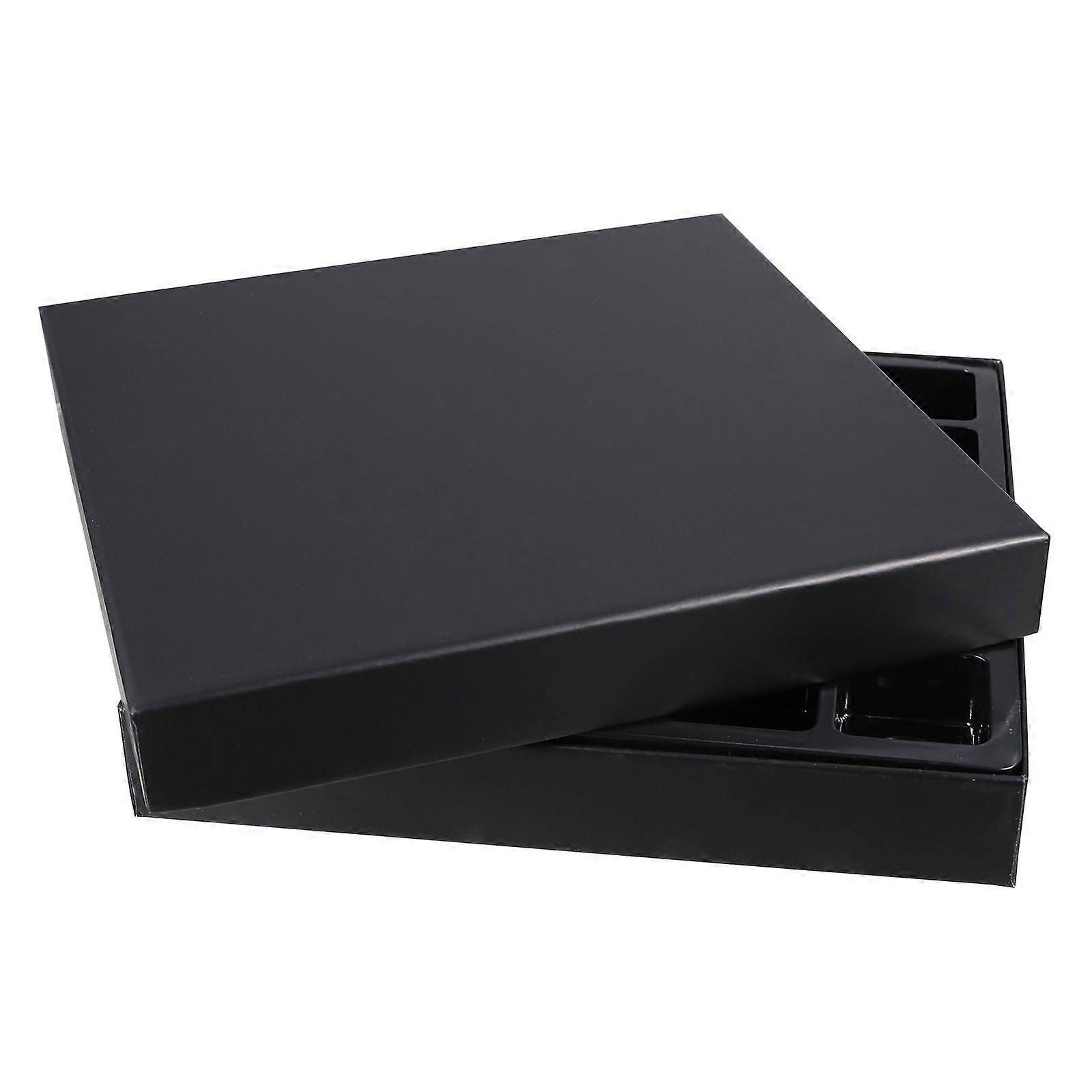 Chocolate Wrapping Box for Candy Storage 2Pcs Black Deluxe Containers