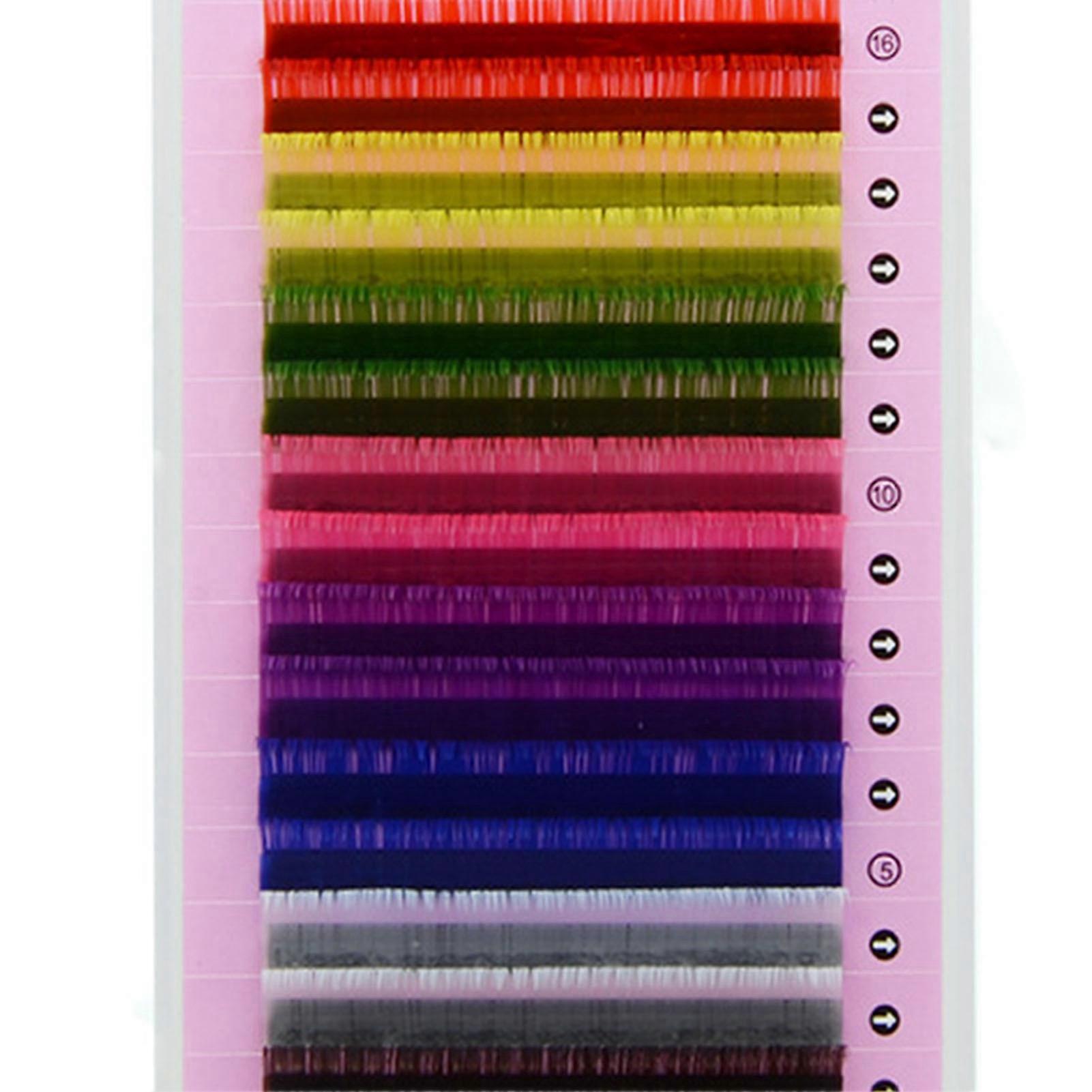 Colorful Lightweight Soft Fiber False Eyelashes 0.15D 15mm