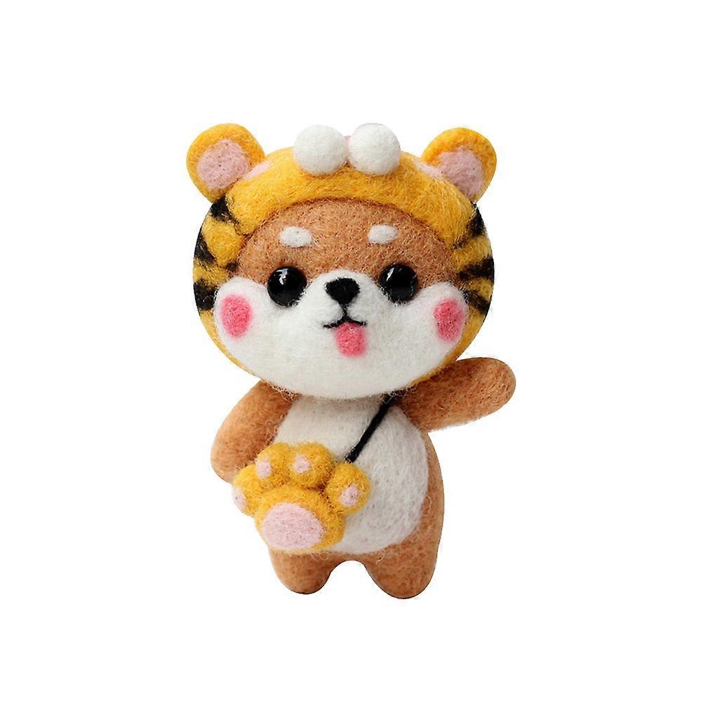 Needle Felting Kit for Kids DIY Plush Dog 2Pcs Fun Craft Doll Set