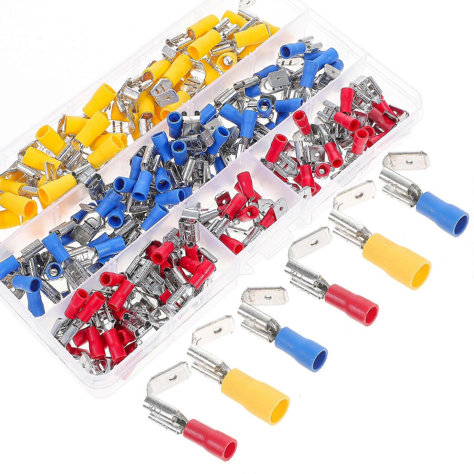 Spade Connector Assorted Semi-Insulated Quick Splice Crimp Terminal 1Set