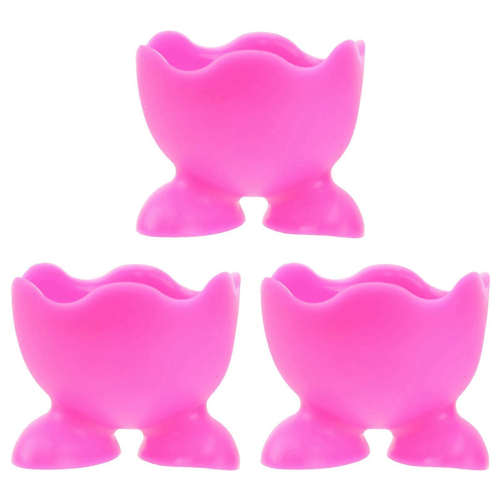 Silicone Egg Cups for Serving Eggs 15x Egg Cup Holder Red Color