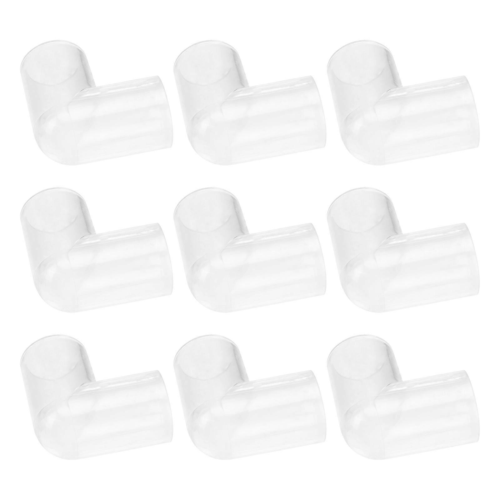 Aquarium Hose Connector 10Pcs Right Angle Connection For Fish Tank Use 16mm Inner Diameter Transparent Acrylic
