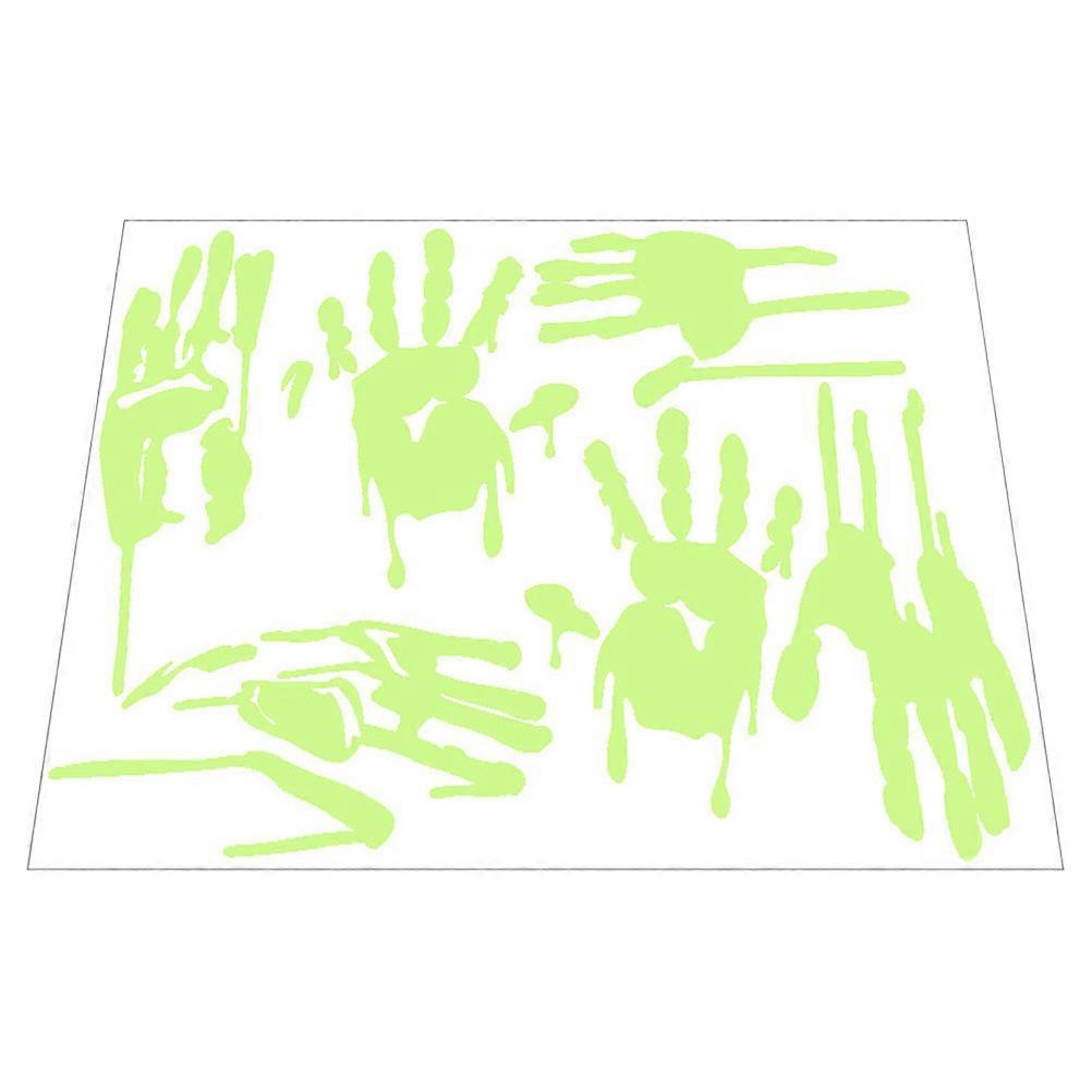 Glow in The Dark Halloween Window Decals for Decor 2 Sheets Green