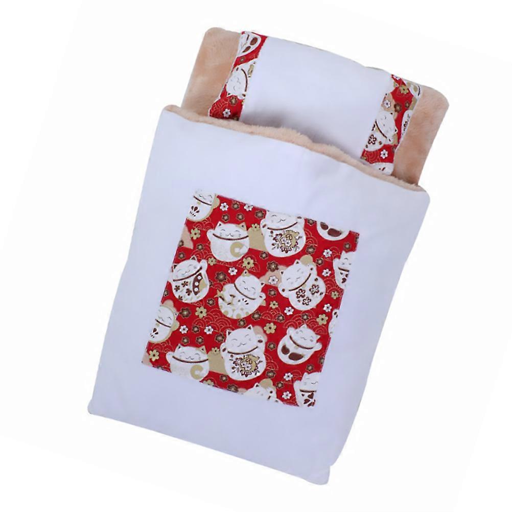 Pet Kennel Cushion Fleece Non-Skid Fabric Indoor Rest Area Winter Use 45X30CM 1Set