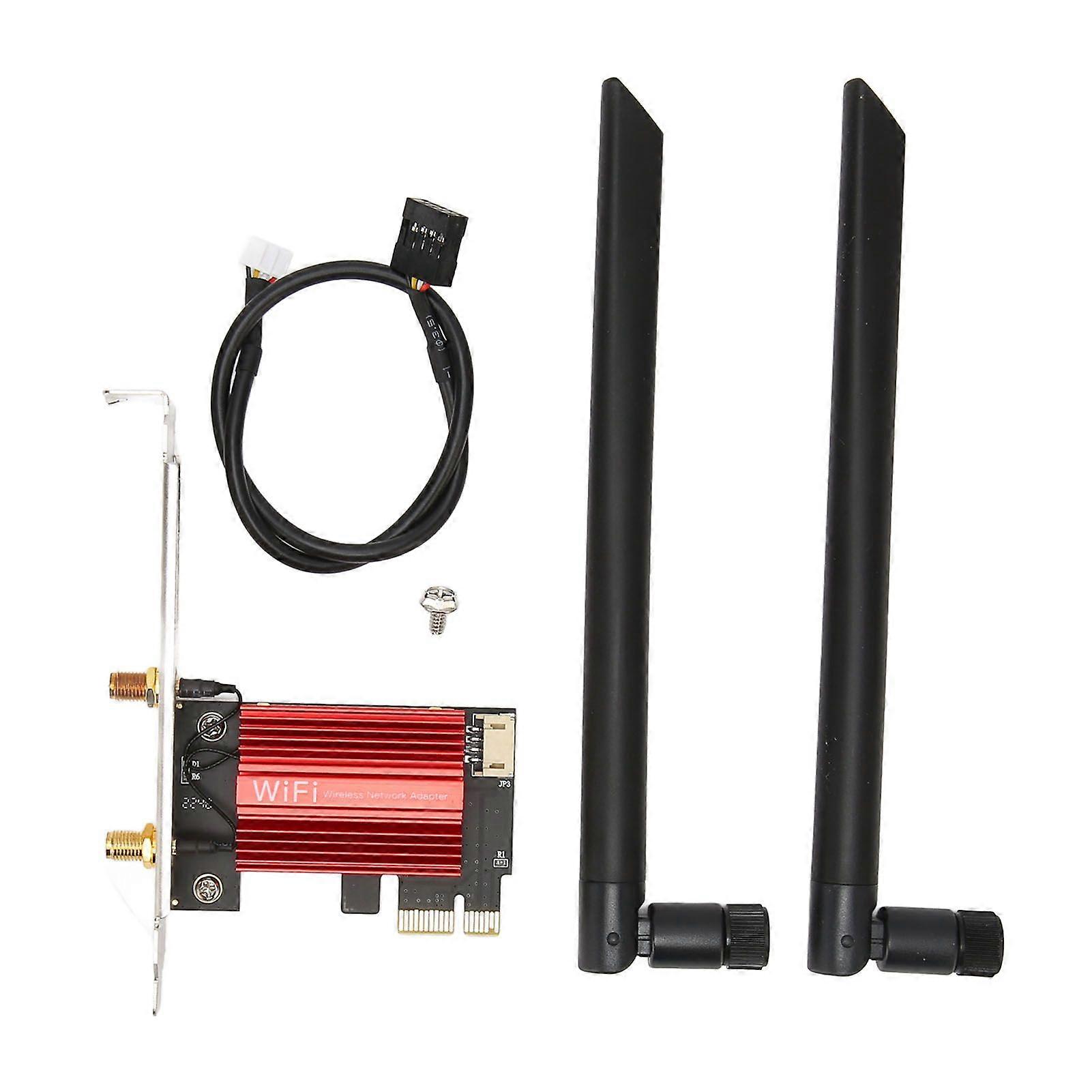 AX210 Pro WIFI 6E PCIE Card 2.4GHz 5GHz 6GHz Bands MU MIMO Technology Plug and Play 5374Mbps WiFi Card for Win10 11 for Linux