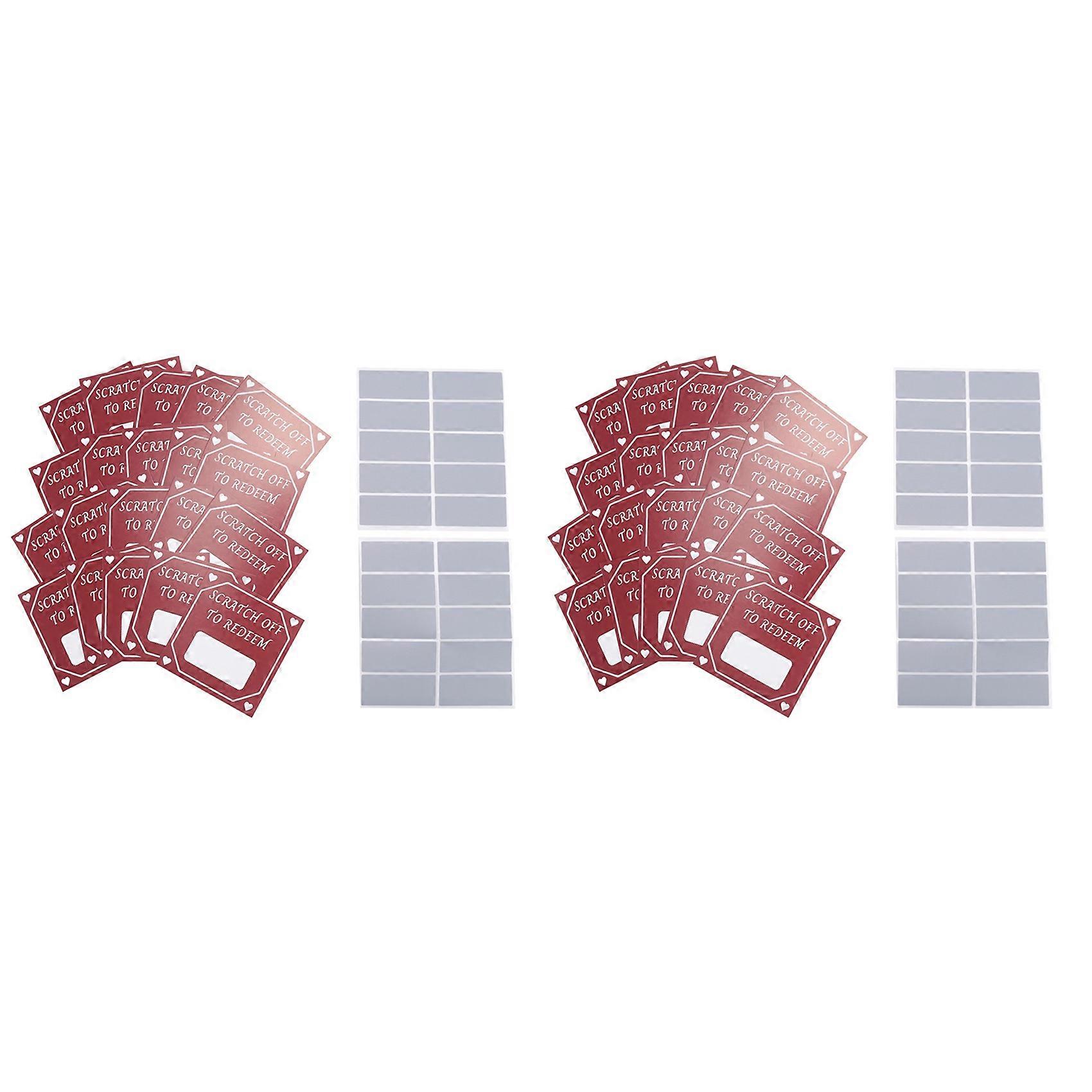 20-Pack Love Voucher Scratch Off Cards - Romantic Coupons