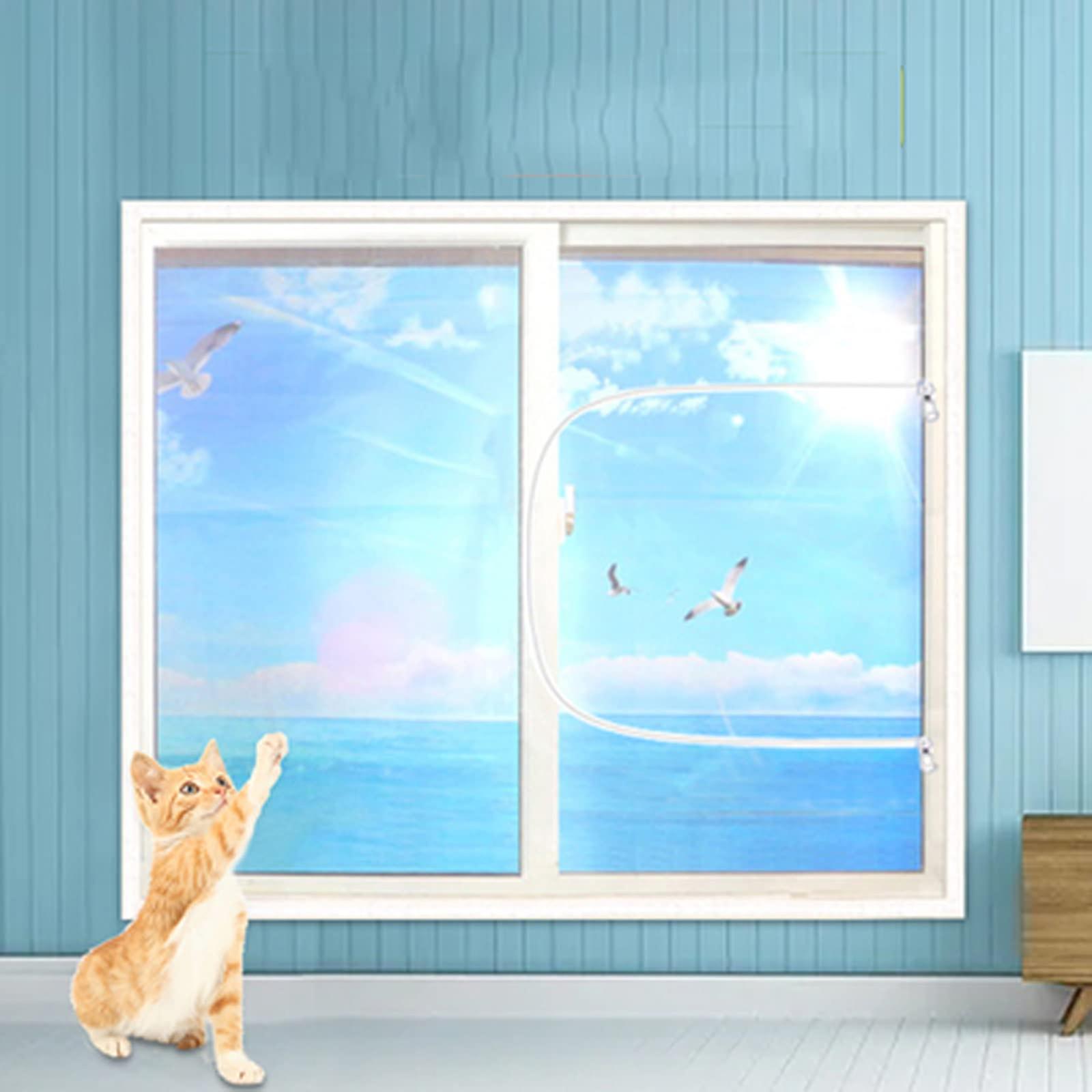 Custom Sizes Window Protection For Cats Pets SelfAdhesive Mosquito Screen Netting Window Guard 80x100cm Position 6