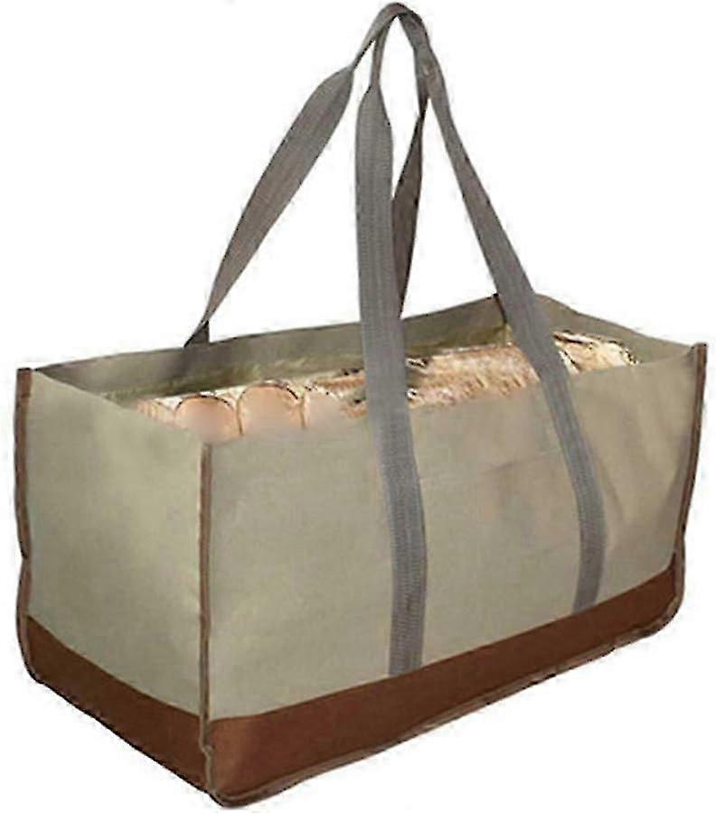 large capacity fire log carrying bag for camping and fireplace