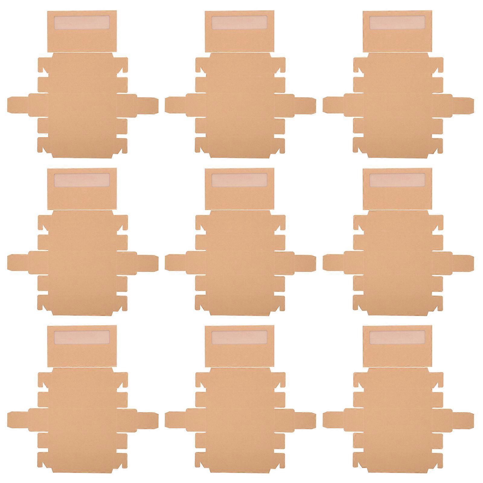 Bakery Cookie Boxes Macaron Packing Boxes Clear Lid Packaging Box for Anniversary 10Pcs