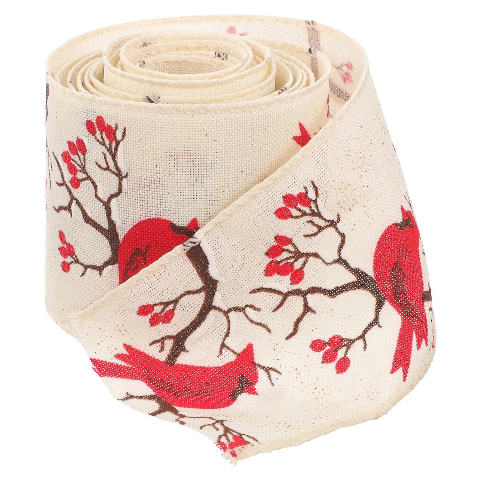 Christmas Theme Wrapping Ribbon 3 Rolls For Gift Boxes And Christmas Trees Assorted Color Decoration